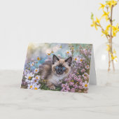 Spring Vernal Equinox Ostara Blessing with Pretty  カード (黄色い花)