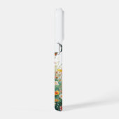 Spring Watercolor Birds Floral Monogram Wildflower iPhoneケース (右側面)