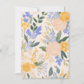 Spring Watercolor Floral Personalized Desk Name ノートカード (裏面)