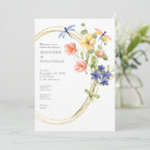 Spring Watercolor Floral Wedding Invitation 招待状 (スタンド正面)