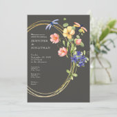 Spring Watercolor Floral Wedding Invitation 招待状 (スタンド正面)