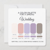 Spring Wedding Color Palette 2026 Card 招待状 (正面)