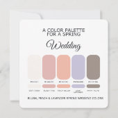 Spring Wedding Colors Palette 2026 Card 招待状 (裏面)