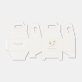 Spring Wedding Floral Crest Monogram フェイバーボックス (折り畳みなし)