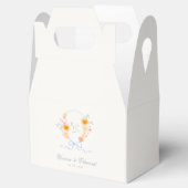 Spring Wedding Floral Crest Monogram フェイバーボックス (オープン)