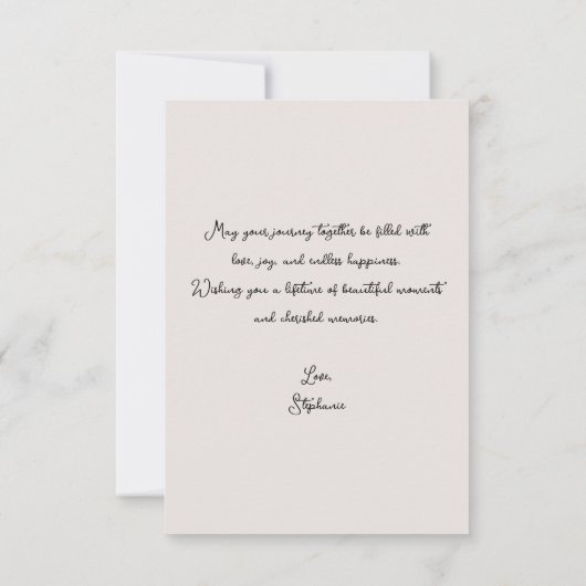 Spring Wildflower Border Wedding Congratulations カード (裏面)