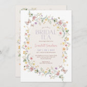 Spring Wildflower Butterfly Bridal Tea 招待状 (正面/裏面)