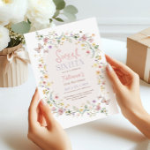 Spring Wildflower Butterfly Garden Sweet 16 招待状