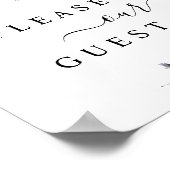 Spring Wildflower Floral Guest Book Sign ポスター (角)