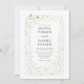 Spring Wildflower Garden Floral Botanical Wedding 招待状 (正面)