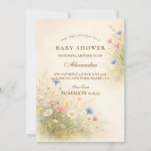 Spring Wildflower Meadow Baby Shower 招待状 (正面)