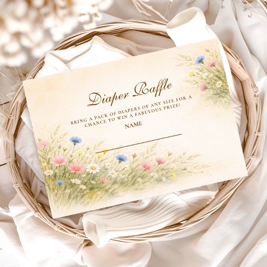Spring Wildflower Meadow Diapper Raffle エンクロージャーカード