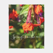 Spring Wildflower Meadow Floral Fleece Blanket フリースブランケット (正面)