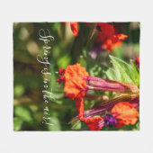 Spring Wildflower Meadow Floral Fleece Blanket フリースブランケット (正面(横))