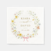 Spring Wildflower Meadow Garden Wedding スタンダードカクテルナプキン (正面)