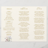 Spring Wildflower Meadow Gold Wedding Program (裏面)