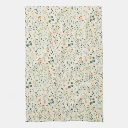 Spring Wildflower Meadow Kitchen Towels キッチンタオル (縦)
