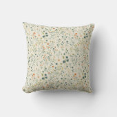 Spring Wildflower Meadow Throw Pillow クッション (正面)