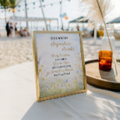 Spring Wildflower Signature Drinks Bar Menu ポスター