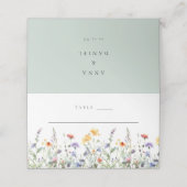 Spring Wildflower Wedding プレイスカード (外部開封)