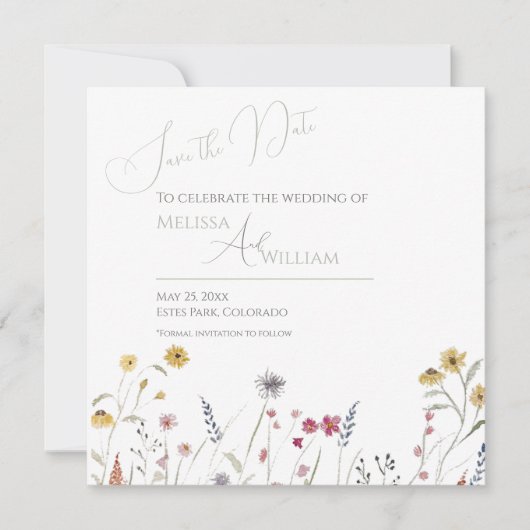 Spring Wildflowers セーブザデート (正面)