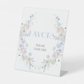 Spring Wildflowers Bridal Shower Favors 台座サイン (正面)