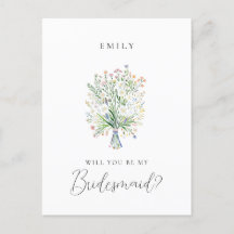 Spring Wildflowers Bridesmaid Proposal