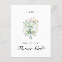 Spring Wildflowers Flower Girl Proposal