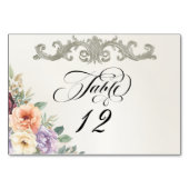 Spring Wildflowers - Ivory テーブルナンバー (裏面)