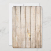 Spring Wildflowers on Wood Wedding Invitation  招待状 (裏面)