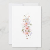 Spring Wildflowers Purple Pink 50th Birthday  招待状 (裏面)