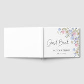 Spring Wildflowers Purple Pink Wedding ゲストブック (全面)