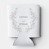 Spring Wildflowers Purple Pink Wedding 缶クーラー (裏面)