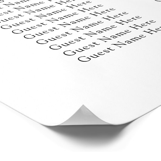 Spring Wildflowers Purple Wedding Seating Chart ポスター (角)