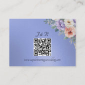 Spring Wildflowers, QR Code - Blue エンクロージャーカード (裏面)