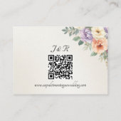 Spring Wildflowers, QR Code - Ivory エンクロージャーカード (裏面)