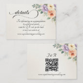 Spring Wildflowers, QR Code - Ivory エンクロージャーカード (正面/裏面)