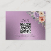 Spring Wildflowers, QR Code - Lavender エンクロージャーカード (裏面)