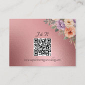 Spring Wildflowers, QR Code - Rose Gold エンクロージャーカード (裏面)