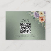 Spring Wildflowers, QR Code - Sage エンクロージャーカード (裏面)