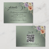 Spring Wildflowers, QR Code - Sage エンクロージャーカード (正面/裏面)