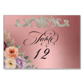 Spring Wildflowers - Rose Gold テーブルナンバー (裏面)