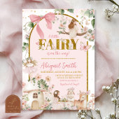 Spring woodland fairy baby shower invitation 招待状