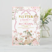 Spring woodland fairy flutter and twirl birthday 招待状 (スタンド正面)