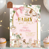Spring woodland tea party fairy birthday  招待状