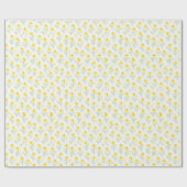 Spring Yellow Daffodil Floral Wrapping Paper ラッピングペーパー (フラット)