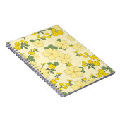 Spring Yellow Floral Pattern ノートブック (右側)