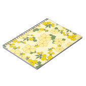 Spring Yellow Floral Pattern ノートブック (左側)