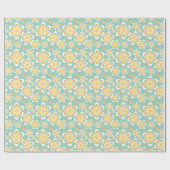 Spring Yellow Flowers on Green ラッピングペーパー (フラット)