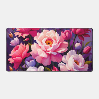 Spring Zen Sunrise Pink Blossom Garden デスクマット